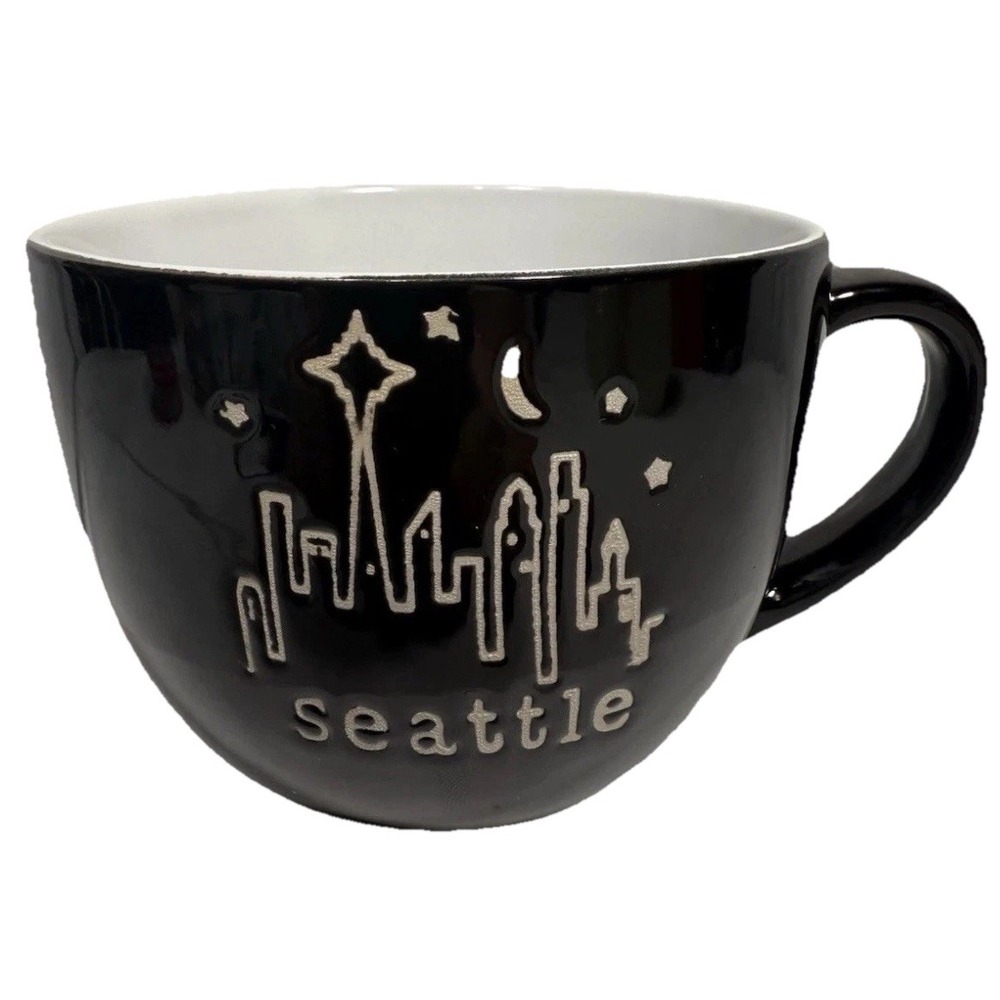 Seattle Jumbo SNC Coffee Cup Black White‎ – Coffee Capital of the World EUC